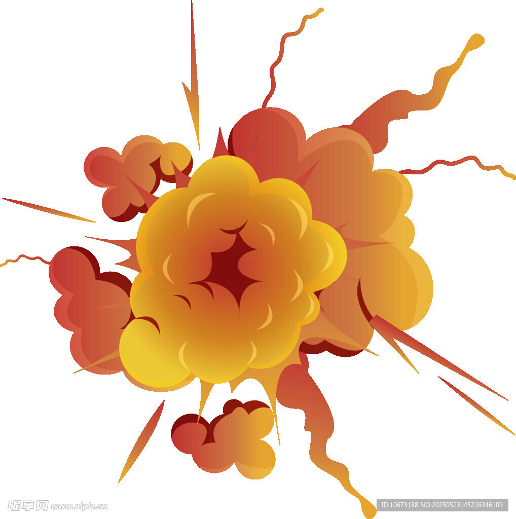 绚丽爆炸花朵插画