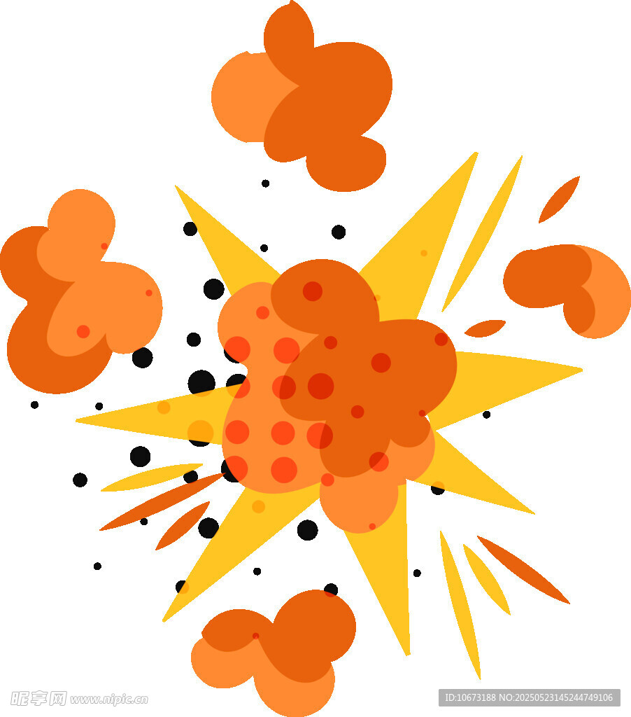 爆炸特效插画