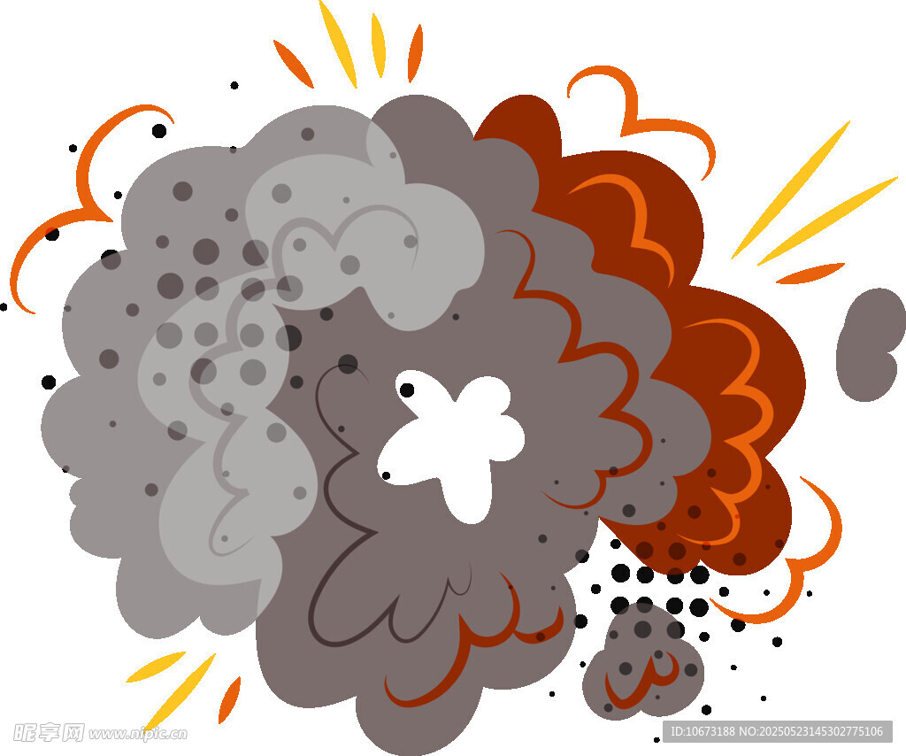 爆炸特效插画