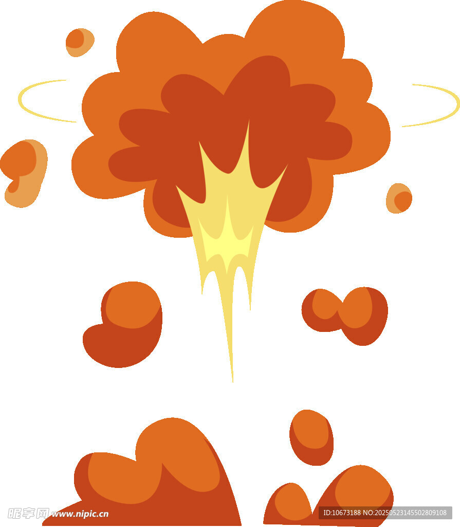 爆炸特效插画