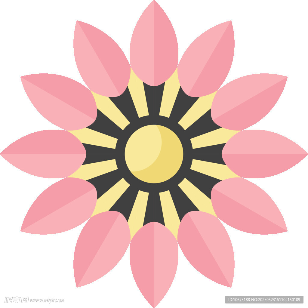 粉色花朵图案设计元素