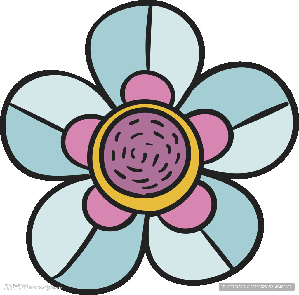 彩色花朵图案设计
