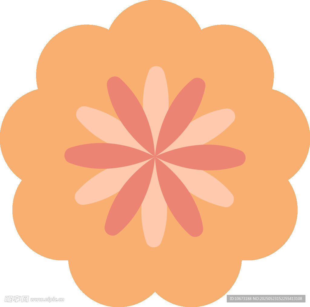 橙色花朵图案