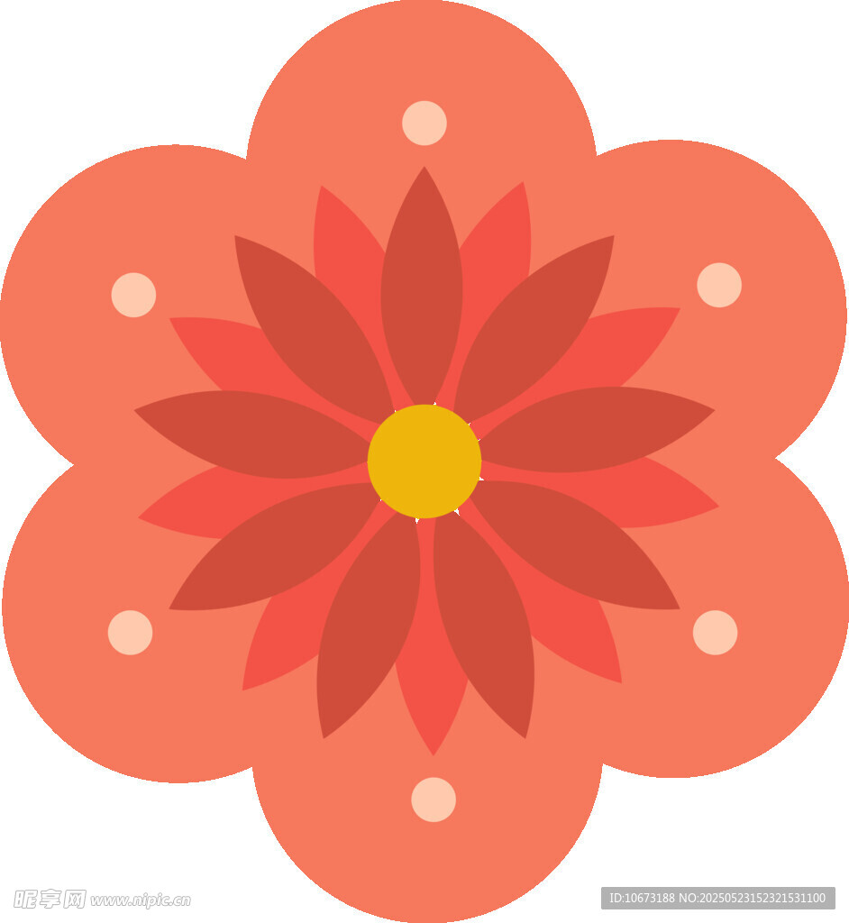 橙色花朵图标
