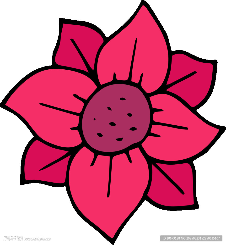 粉色卡通花朵图案