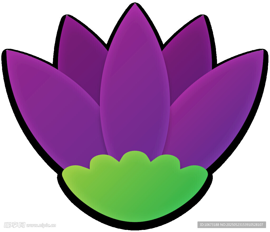 紫色莲花图标
