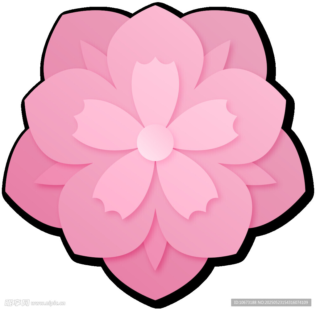 粉色樱花花朵图案