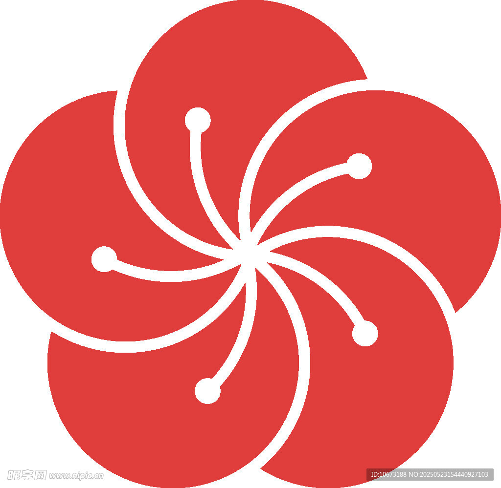 红色花朵图案设计