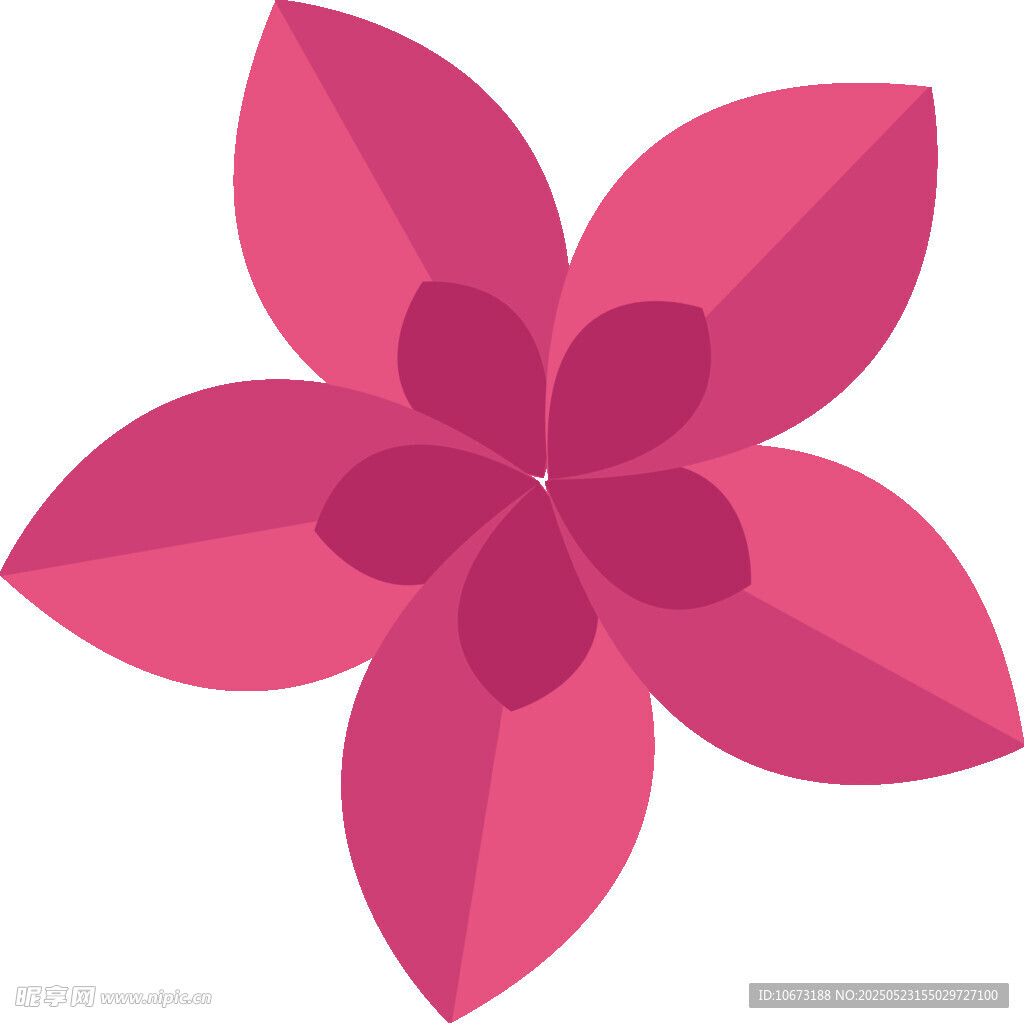 粉色花朵矢量插画