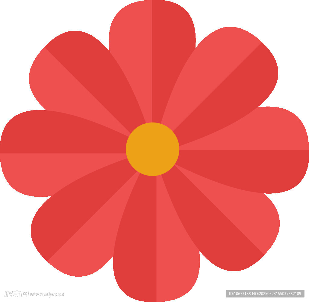 红色花朵图标