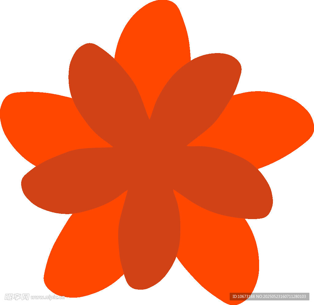 橙色花朵图案