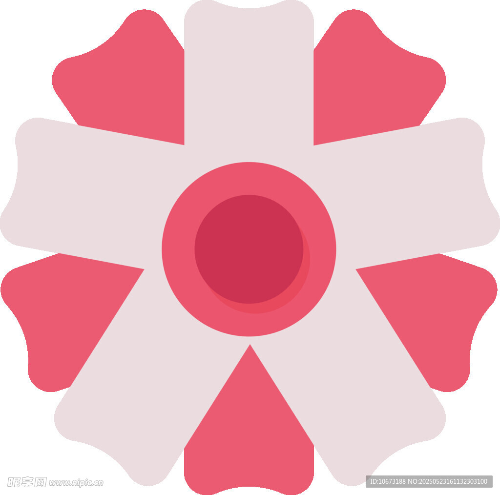 粉色花瓣状齿轮图标