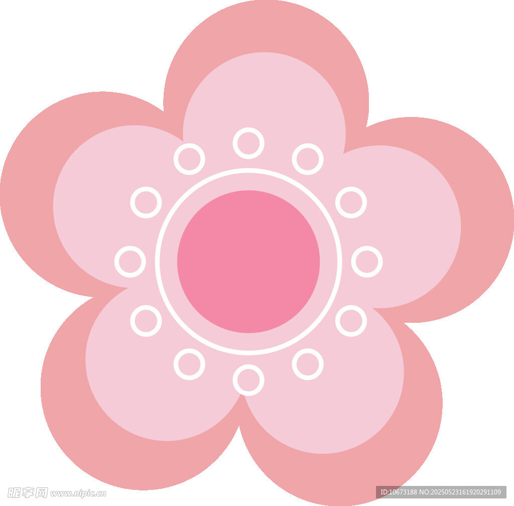 粉色花朵图案设计元素