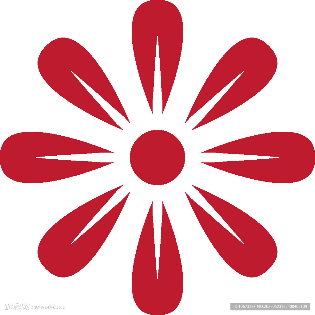 红色花朵图标