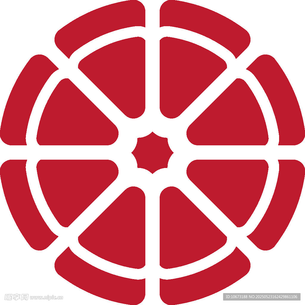 红色几何圆形图案设计