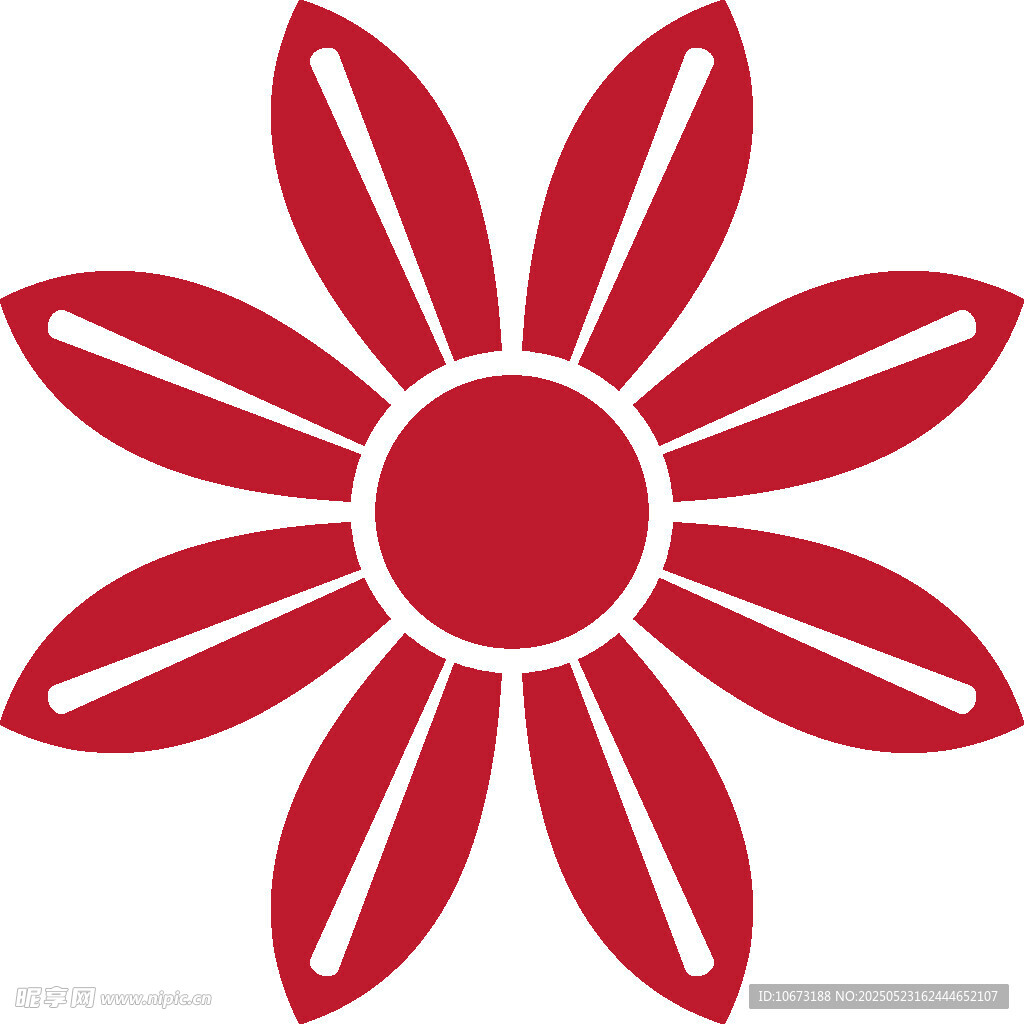 红色花朵图标