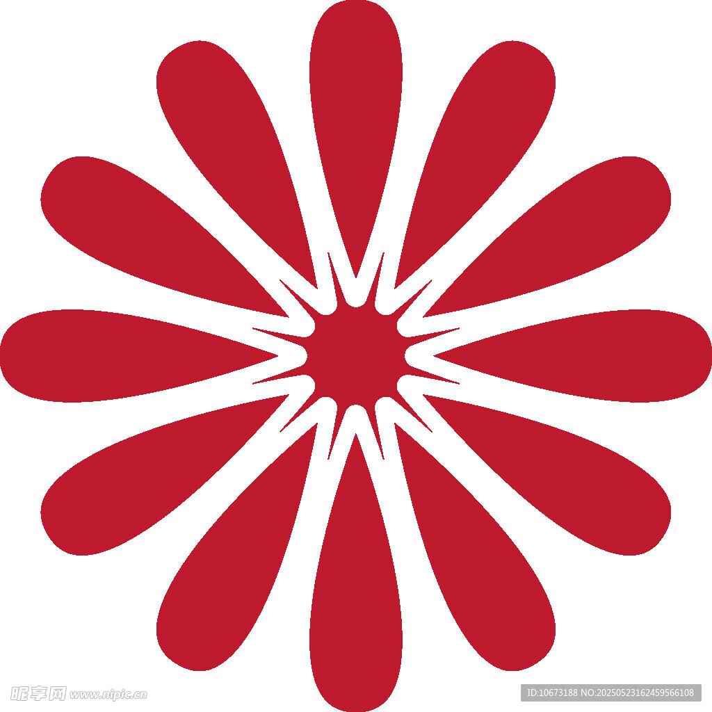 红色花瓣花朵图标