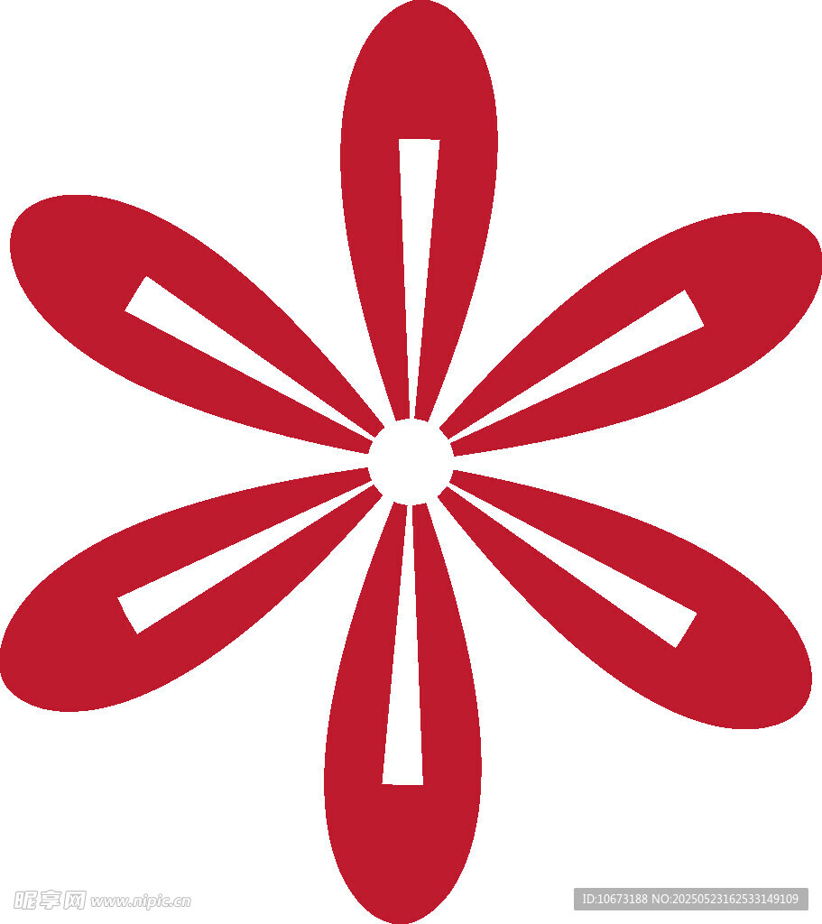 红色花朵图案设计