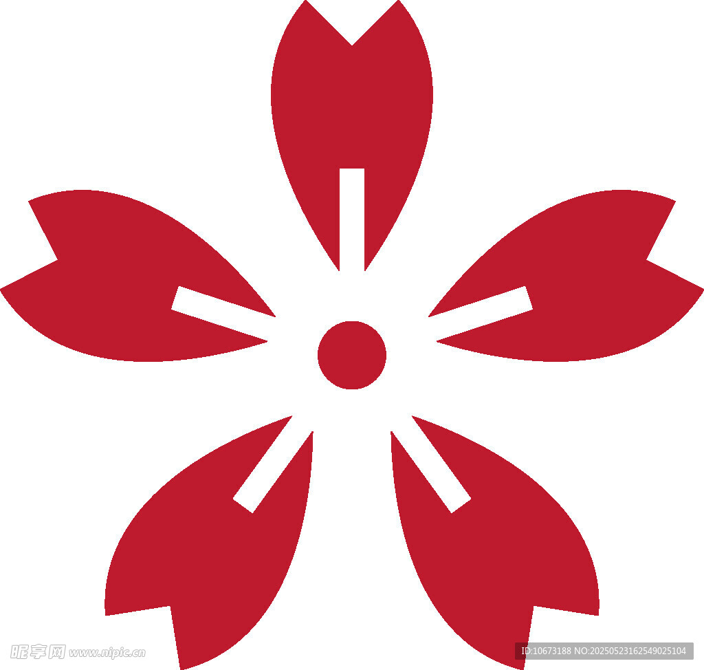 红色花朵标志图案