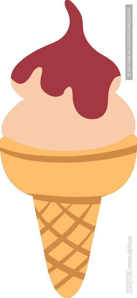 美味冰淇淋甜筒