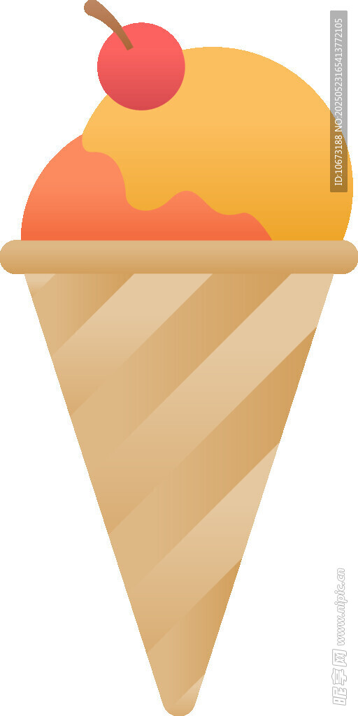 美味冰淇淋甜筒