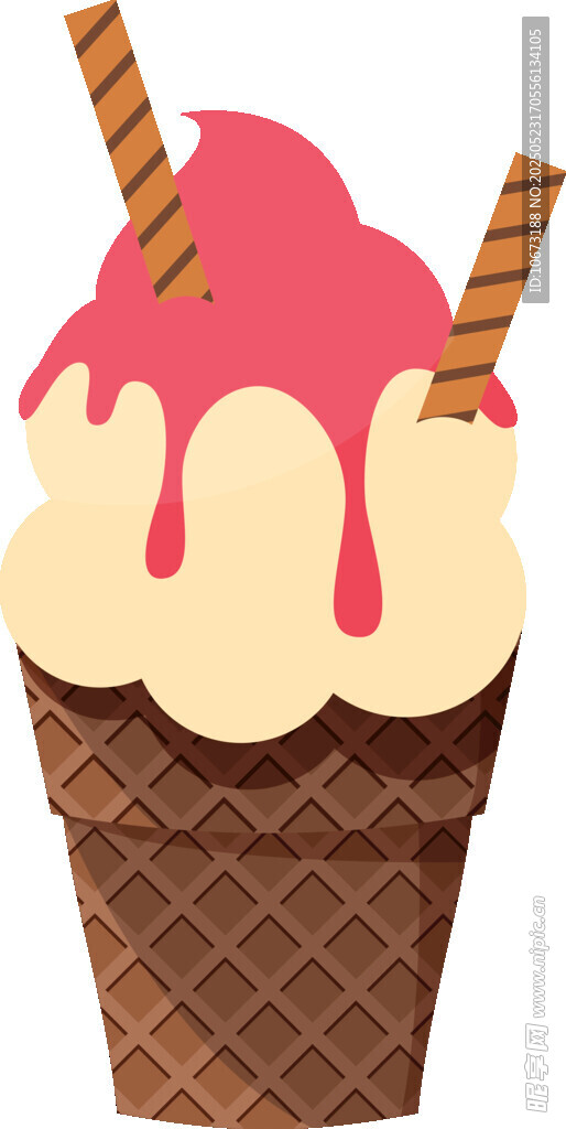 美味冰淇淋甜筒