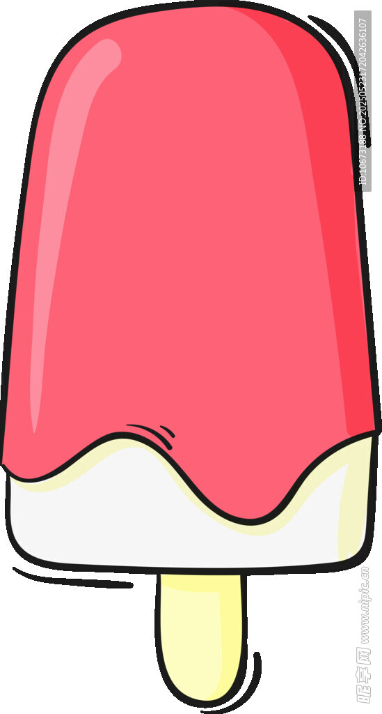 粉色冰淇淋插画