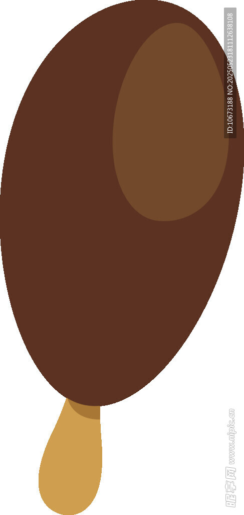 巧克力味冰棍插画