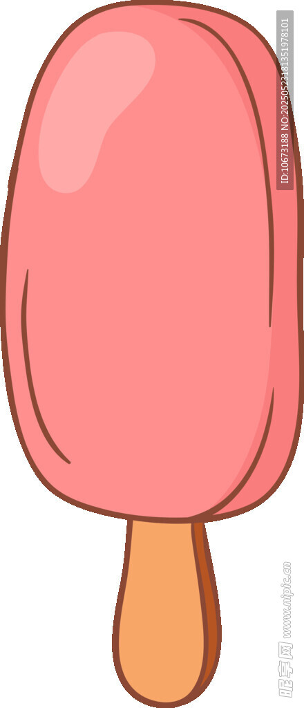 粉色美味冰淇淋