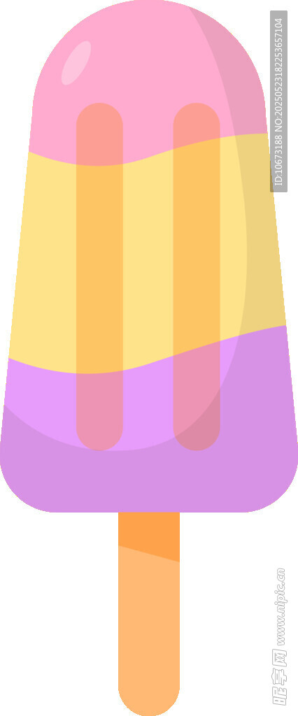 彩色条纹冰淇淋