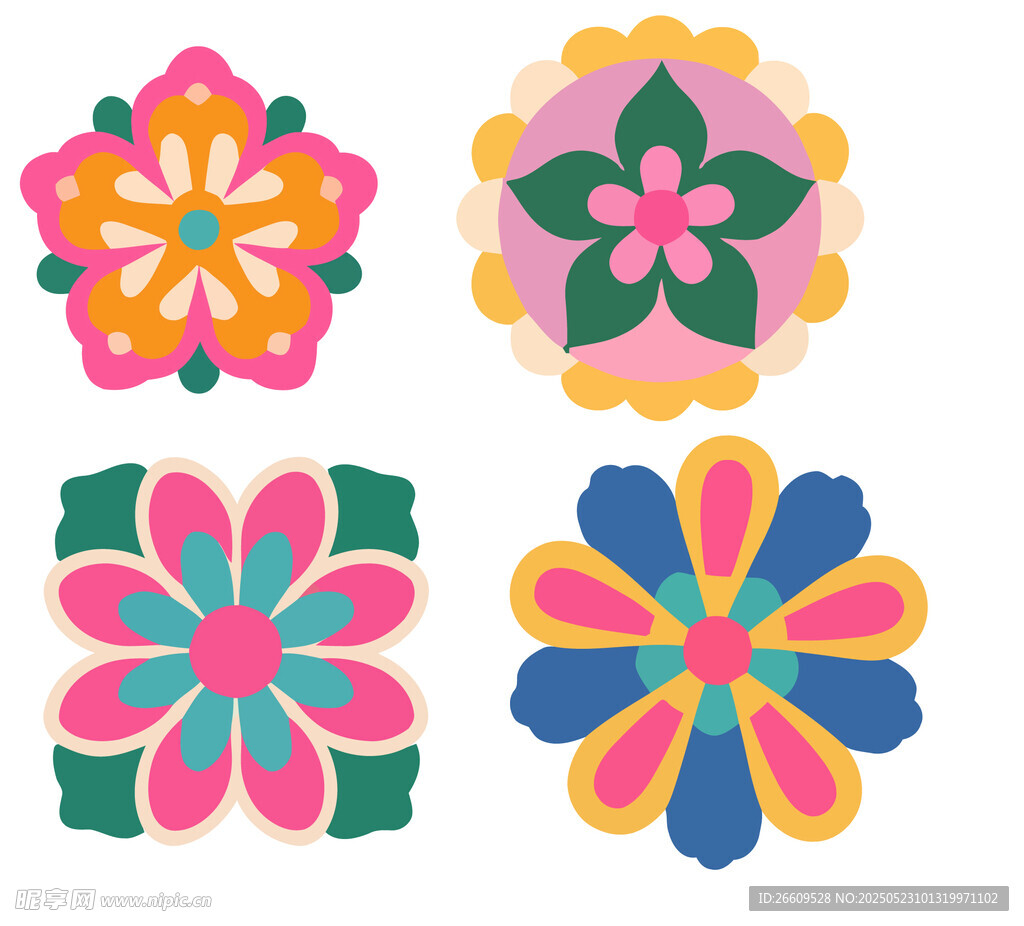 壮锦花纹图