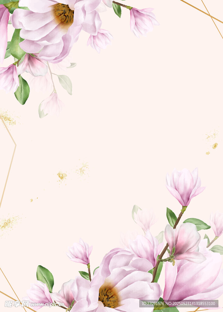 淡雅花卉背景图