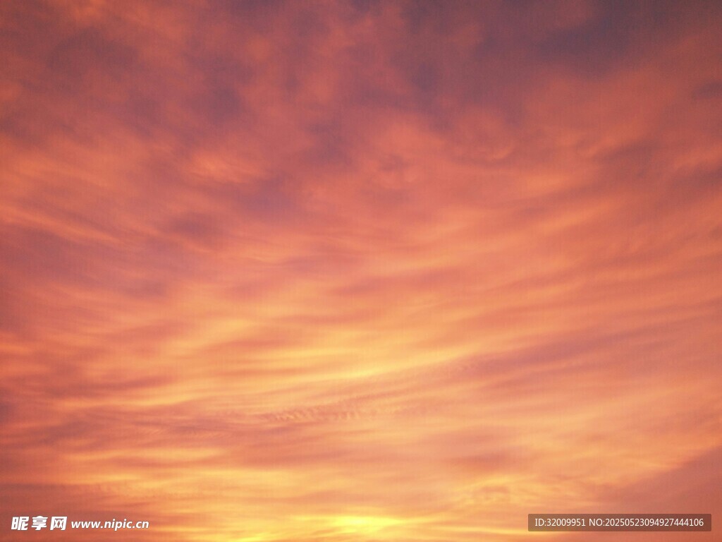绚丽晚霞天空美景