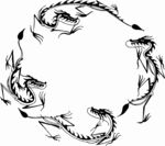 环形龙纹图案设计元素