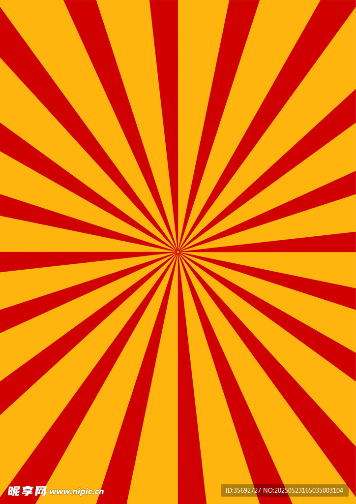 放射状红黄条纹背景图案