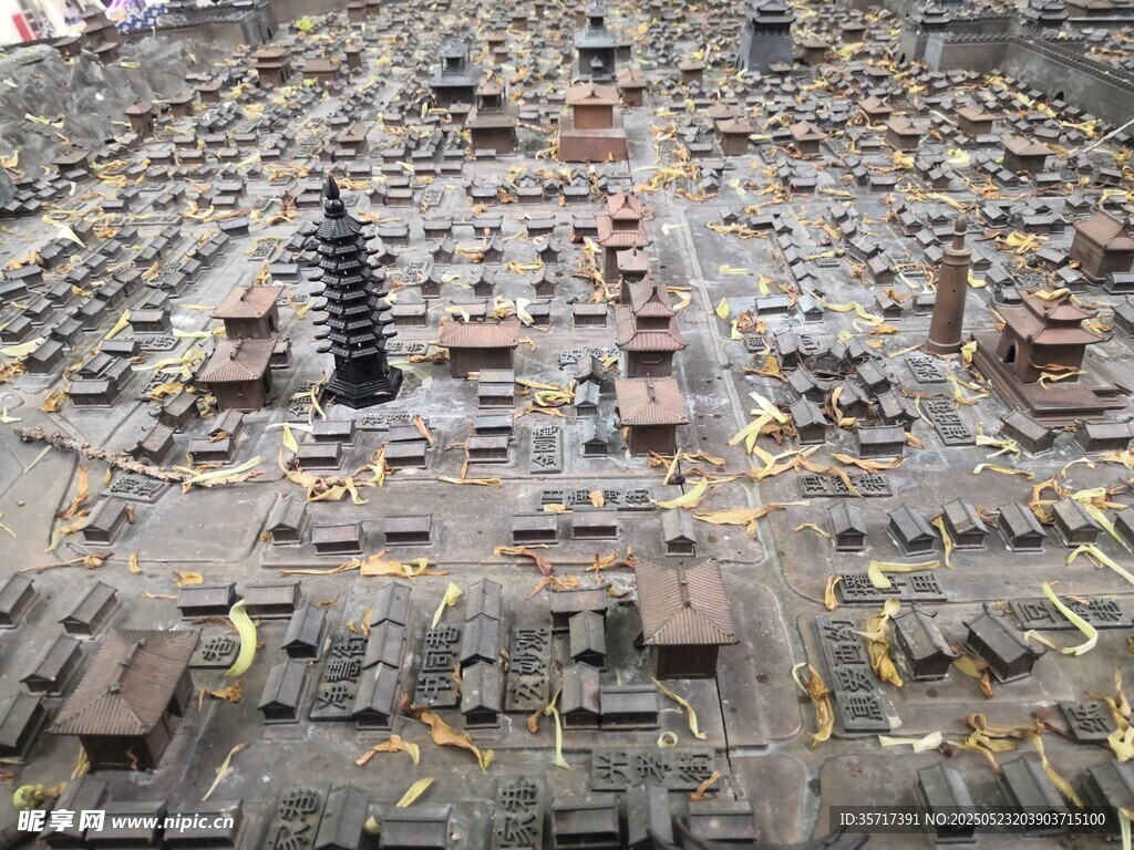 古代城市建筑模型展示