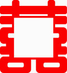 中式红色双喜图案装饰开关贴