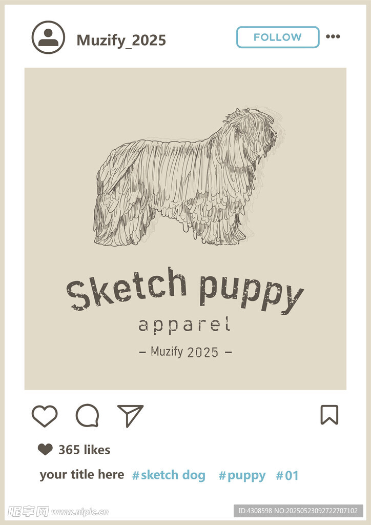 波利犬 手绘稿