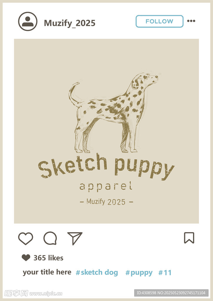 斑点犬 手绘稿