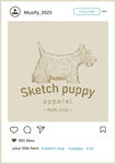 约克夏梗犬  手绘稿