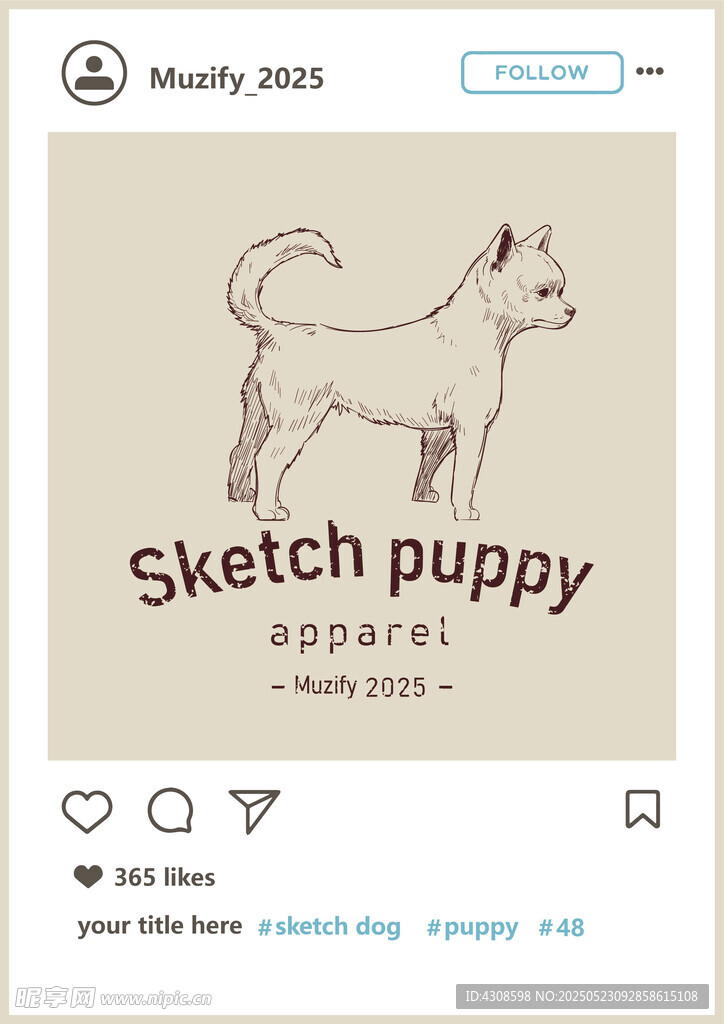 迦南犬 手绘稿