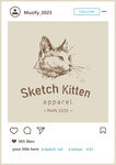 素描小猫头像