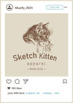 素描小猫头像