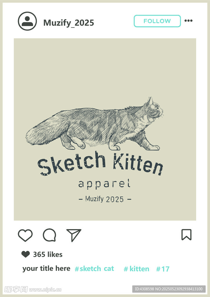 布偶猫 手绘稿