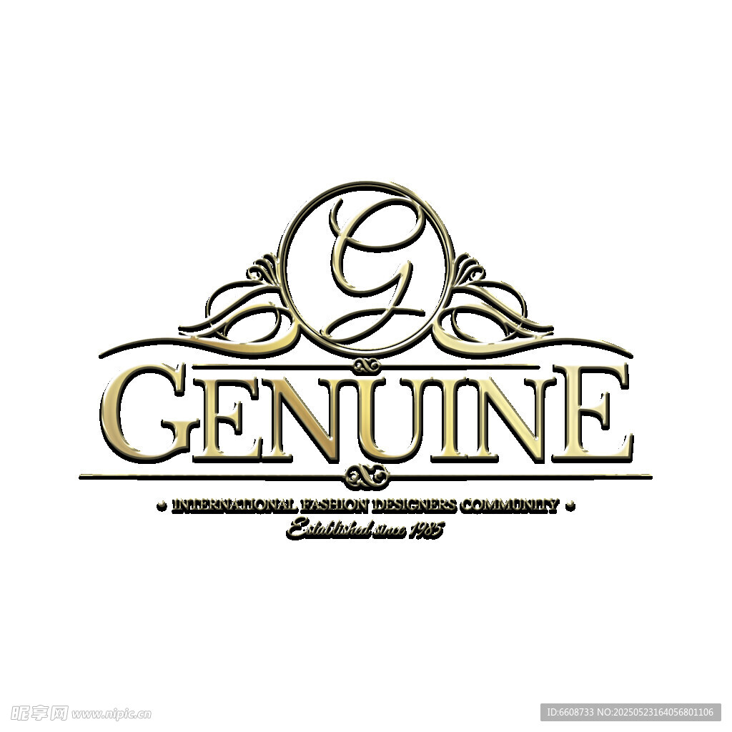 奢华品牌GENUINE标志设计