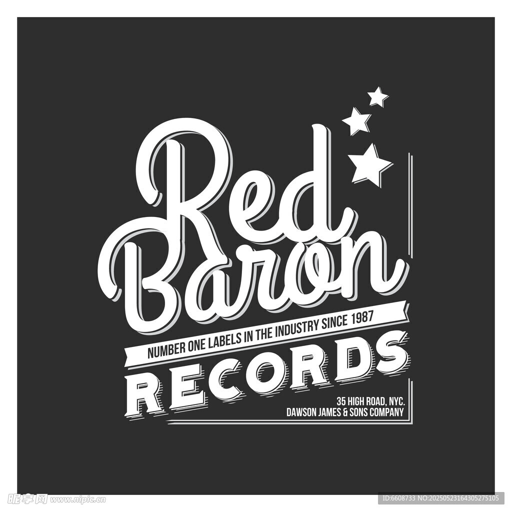 Red Baron唱片标志设计