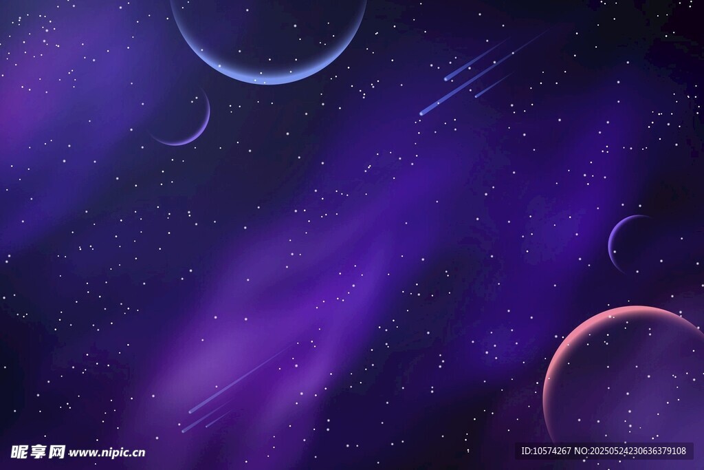 梦幻紫色系宇宙星空图景