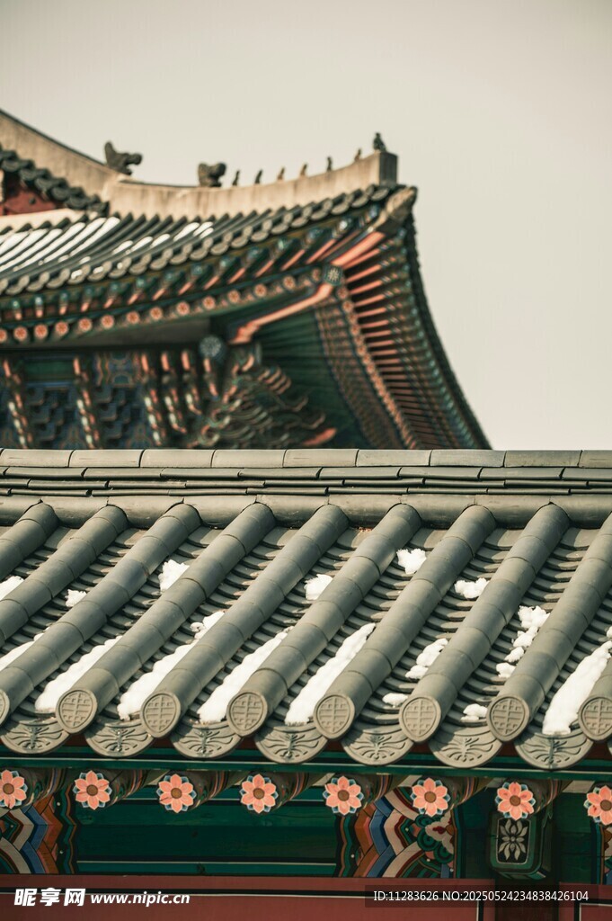 中式古建筑屋顶精美一角
