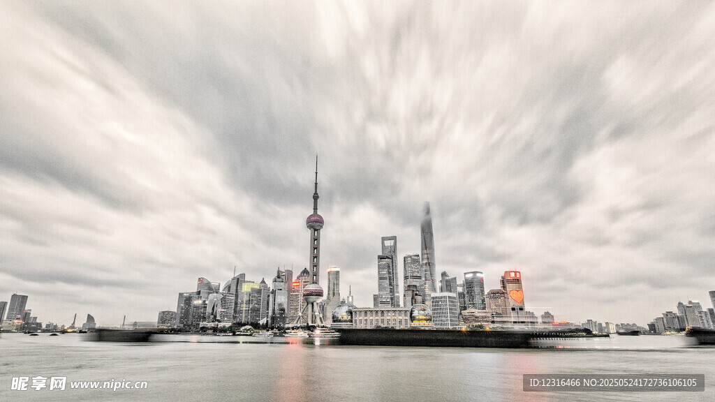 上海外滩城市天际线景观
