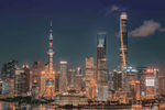 上海璀璨夜景天际线